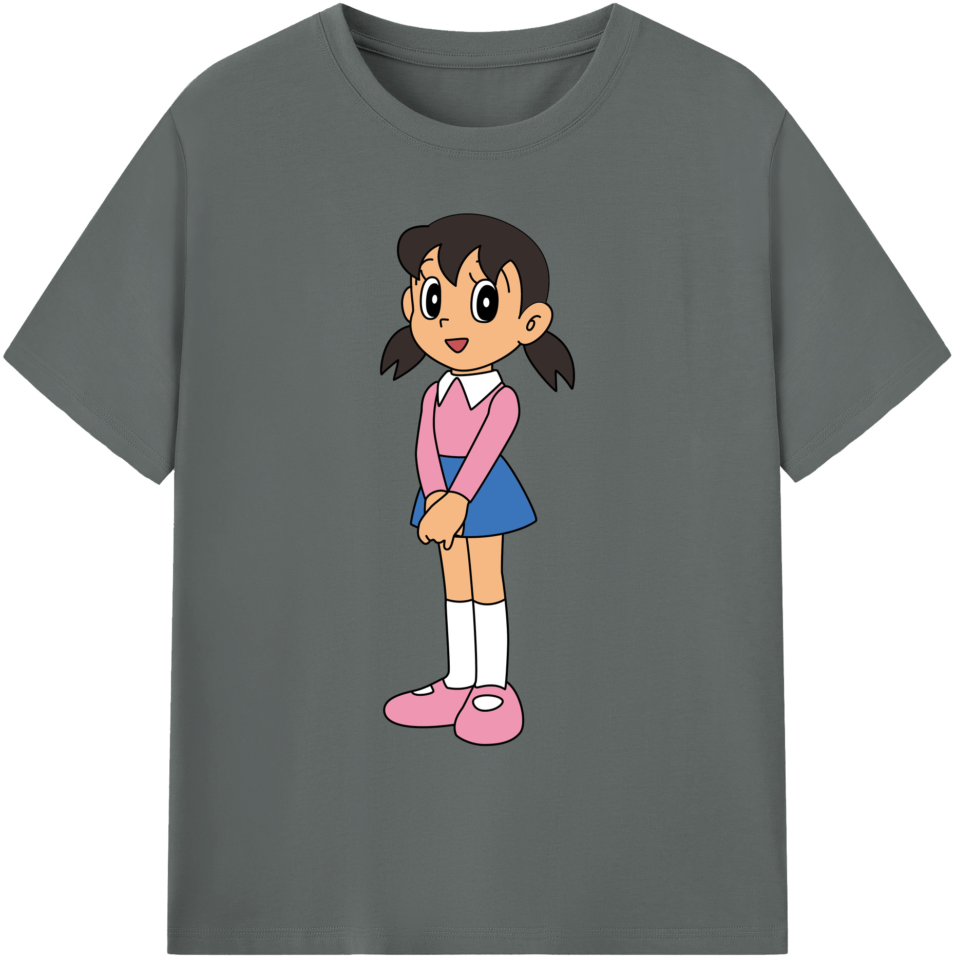 （画像用） ドラえもん みなもと しずか Doraemon Shizuka Minamoto 綿100％ メンズ半袖Tシャツ｜肌触りやわらか＆通気性
